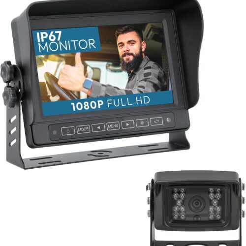 VSG24 POROGUARD TRANSIT 7 Rückfahrkamera Set, IP67-Monitor und Kamera, mit integrierter Heizung