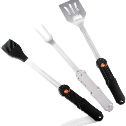 Flamefield 5-in-1 BBQ-Multifunktionswerkzeug, ausziehbar, schwarz
