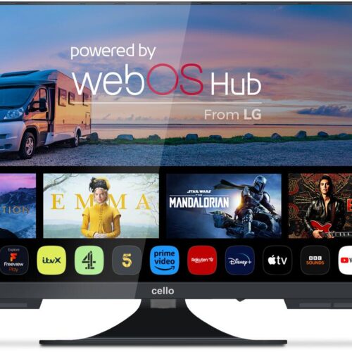 Cello 22″ Smart WebOS Camping LED TV Triple Tuner mit DVD und Pitch Perfect Sound