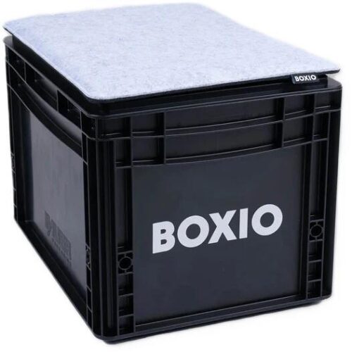 BOXIO SIT Sitzkissen, 2 in 1 Design, 30x40cm, anthrazit/grau
