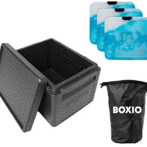 BOXIO Cool Plus passive Kühlbox inkl. Kühlakkus, 16L, schwarz
