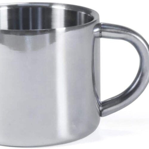 BasicNature DeLuxe Expresso Edelstahl Thermobecher, 0,065L, silber