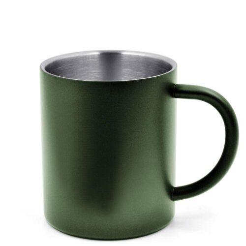 BasicNature DeLuxe Edelstahl Thermobecher, 0,3L, grün