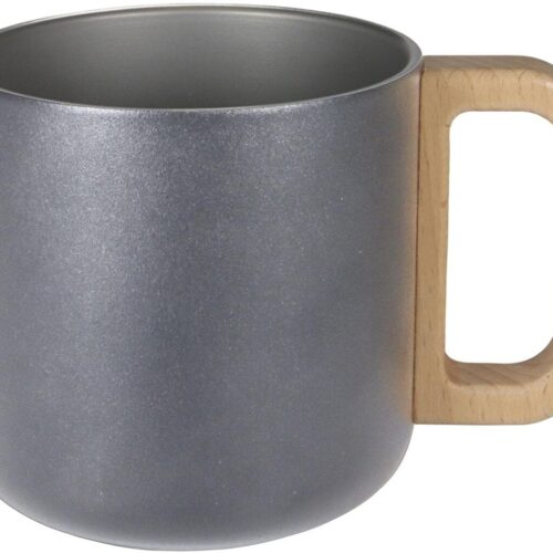 BasicNature Rustico Edelstahl Thermobecher, 0,4L, grau