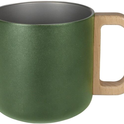 BasicNature Rustico Edelstahl Thermobecher, 0,4L, grün