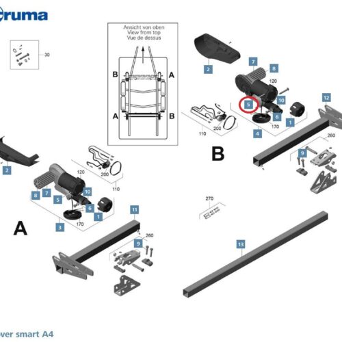 Truma Motorbürsten - 4 St. - Truma Ersatzteil Nr. 60040-00406 - passend Mover smart A4