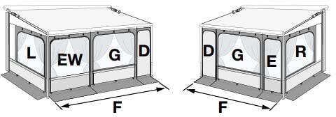 Seitenwand links - Fiamma Ersatzteil-Nr. 98660-079 - für Caravanstore ZIP XL