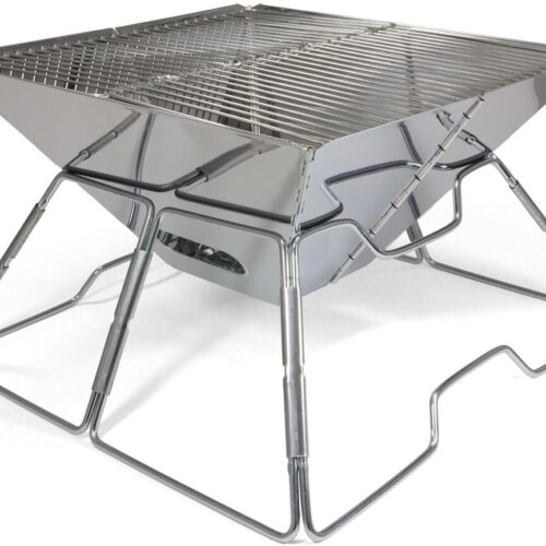 Origin Outsdoors Tetragon Grill- und Feuerschale, Edelstahl