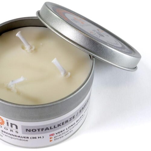 Origin Outdoors Notfallkerze, drei Dochte, Sojawachs