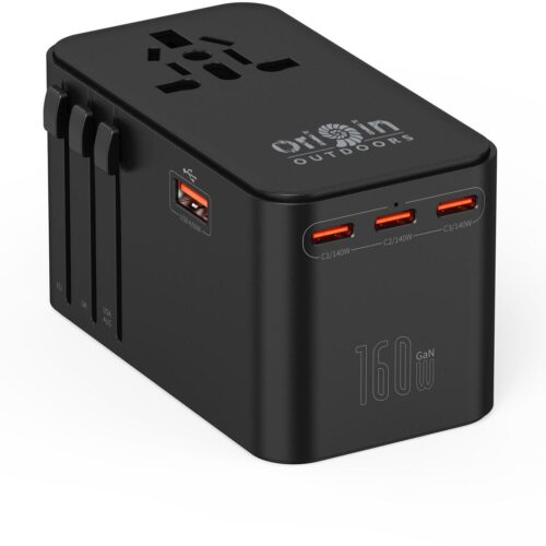 Origin Outdoors GaN-160W Steckeradapter, 4 USB-Anschlüsse