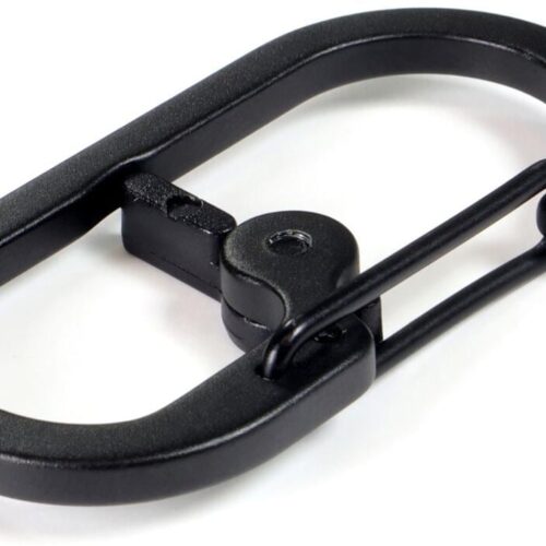 Origin Outdoors Locked Zubehörkarabiner, D-Form, schwarz