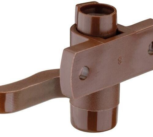 Häfele Schließhaken Set für Drehstangenschloss, 2 Stück, 30x26,5x28mm, braun