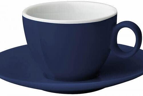 Brunner Espressotasse mit Untertasse, dunkelblau