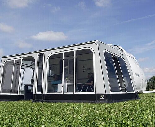 WIGO Best Deal 2025 - Rolli Plus Panoramic Markisenzelt Gr. 7b (894-929cm) + Rainroof + Rockn Rolli Paket