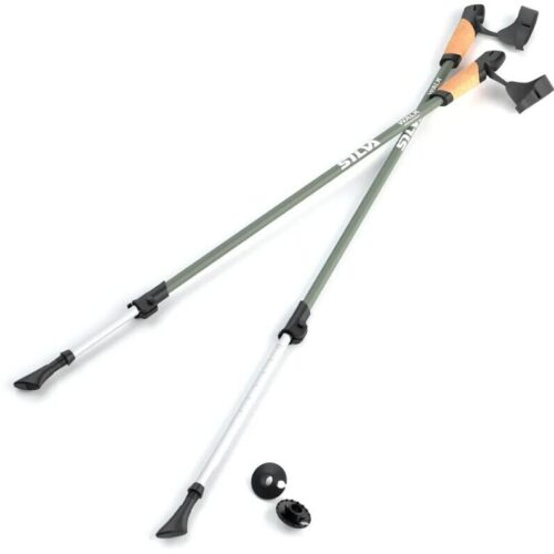 Silva Walking poles aluminum cork Wanderstöcke, Grün