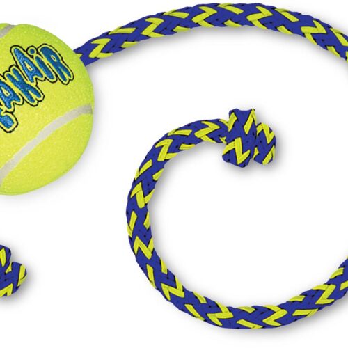 KONG® SqueakAir Ball, mit Tau, Gr.M