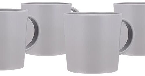 Bo-Camp Renew Henkeltasse, Kunststoff, 4-teilig, grau