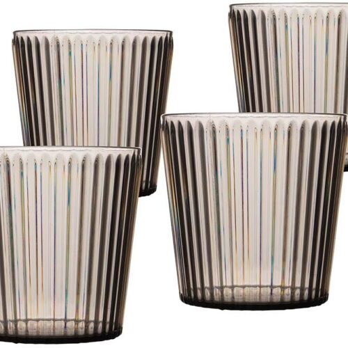 Bo-Camp Nomad Wasserglas, Kunststoff, 4-teilig, grau