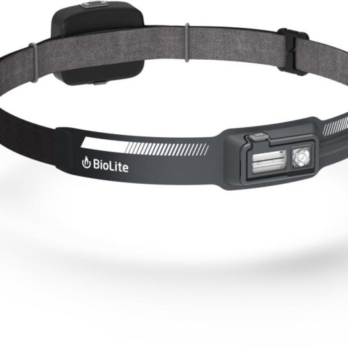 BioLite Dash Stirnlampe, 450 Lumen, Li-Ion Akku und USB-C, grau