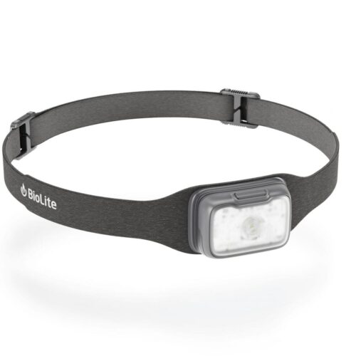 BioLite Range Stirnlampe, USB-C Schnelladung, 300 Lumen, grau