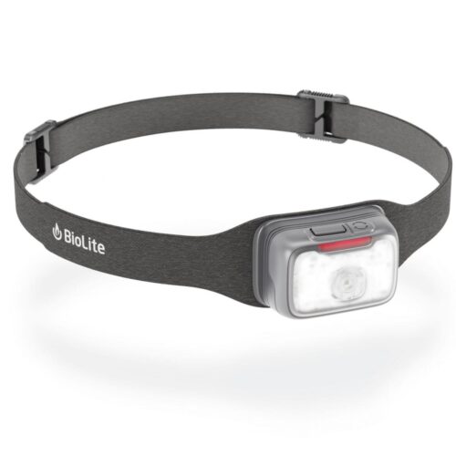 BioLite Range Stirnlampe, USB-C Schnelladung, 400 Lumen, grau