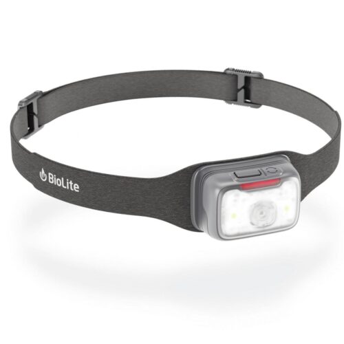 BioLite Range Stirnlampe, USB-C Schnelladung, 500 Lumen, grau
