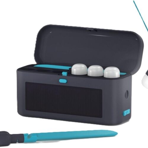 BioLite Site Lights Set mit 6 Hängeleuchten und Solar-Ladecase, kaltweiß