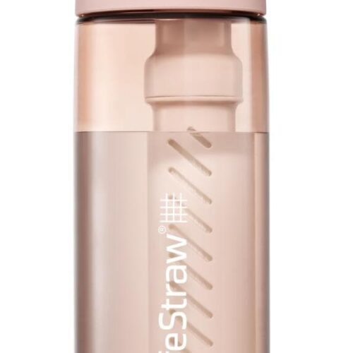 LifeStraw Go Wasserflasche aus recyceltem Kunststoff mit Filter, 0,65L, pink