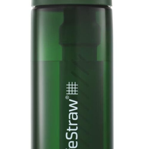 LifeStraw Go Wasserflasche aus recyceltem Kunststoff mit Filter, 0,65L, grün