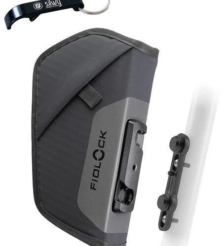 silwy x FIDLOCK Magnet-Tasche, inkl. MAGNET-Fahrradhalterung, schwarz