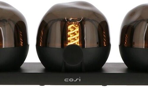 Cosisfera LED Akkulampe mit Ladestation, 3er-Set, schwarz