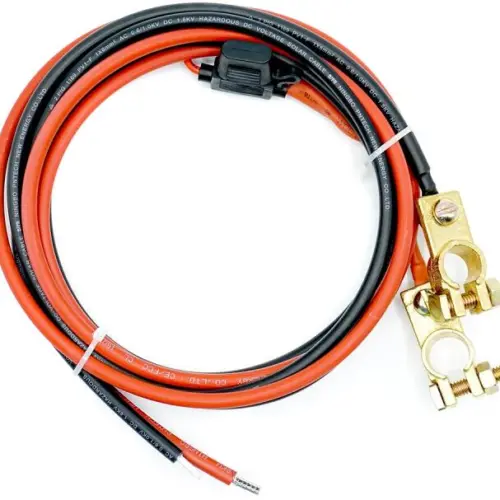 WATTSTUNDE BAKA20 Batterieanschlußkabel mit 20A Sicherung und Polklemmen, 4mm²