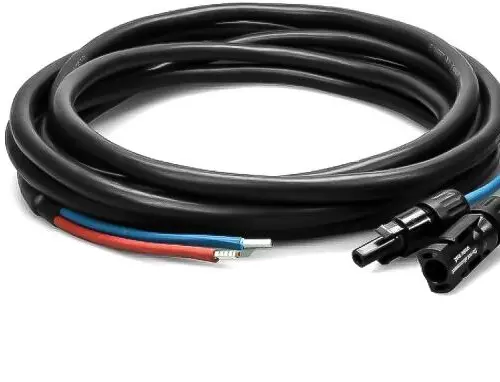 WATTSTUNDE Anschlusskabel Typ-MC4 auf Aderendhülse, 2x4mm², 5m, schwarz