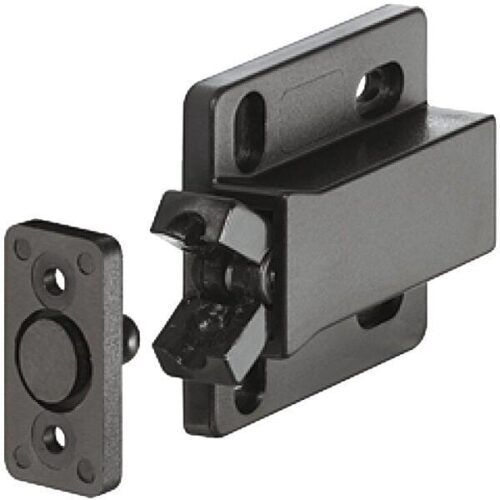Häfele Federschnäpper mit Gegenstück, 37x40mm, zum Schrauben, Kunststoff, schwarz