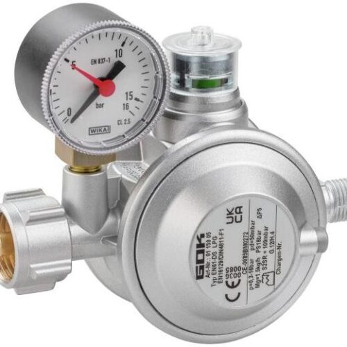 GOK Gasregler (KLF x G1/4LH-KN UEDS Man.) 1,5kg/h, 50mbar
