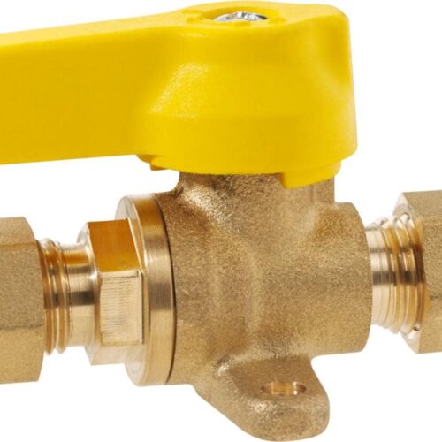 GOK Kugelhahn PS5-20bar bds. RVS8, mit Befestigung KST-Griff, Messing