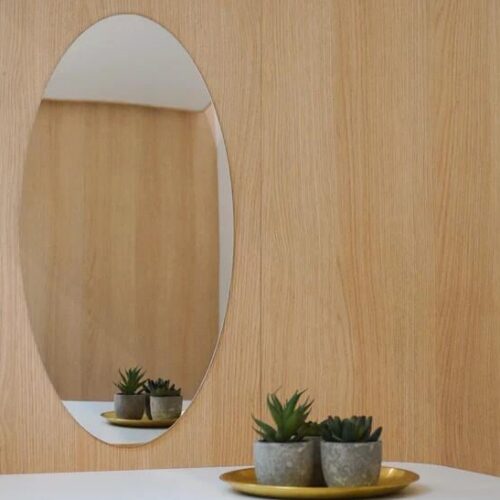 Viertec Acrylspiegel für Wohnmobil & Camper, 600x295mm, selbstklebend, oval