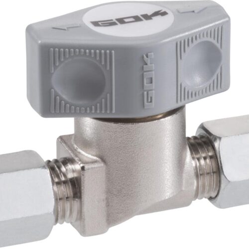GOK Drehgriff-SSV mit Sicherheitsabsperrventil, RVS8xRVS8, Messing blank