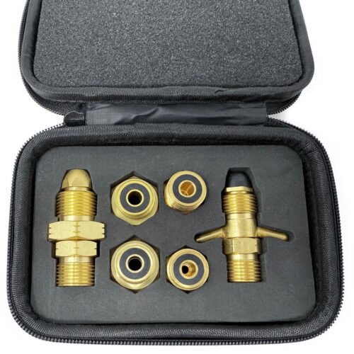 DREHMEISTER Gasflaschen Adapter Set EU inkl. Etui - Gas-Entnahme (6-teilig)