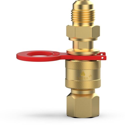 CAMPKO Schnellkupplung für Gastankflaschen mit Rückschlagventl - 3/4 UNF Gewinde