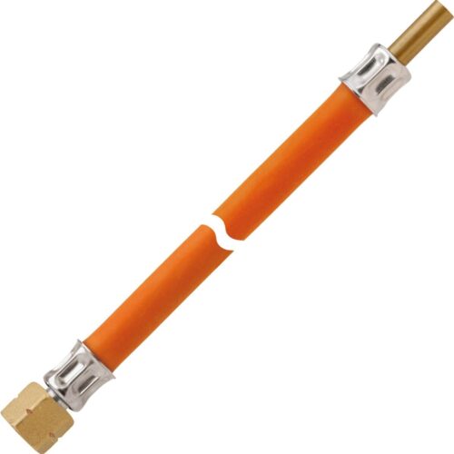 GOK Schlauchleitung Gas PS10bar, G1/4LH ÜM x RST8, 600mm, MS, orange