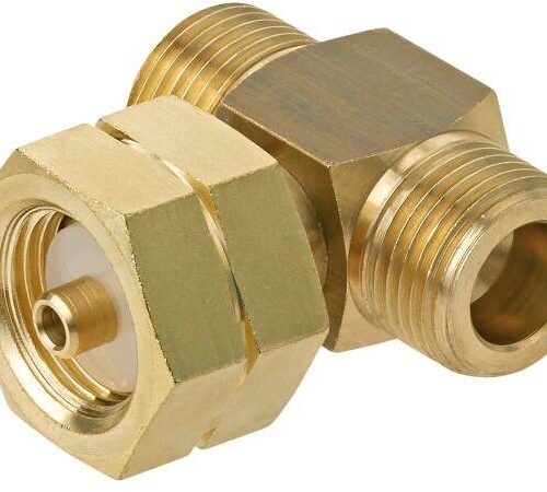 GOK Anschlussstück für Mehrflaschenanlagen, AG GF x Kombi.A x AG GF, Messing