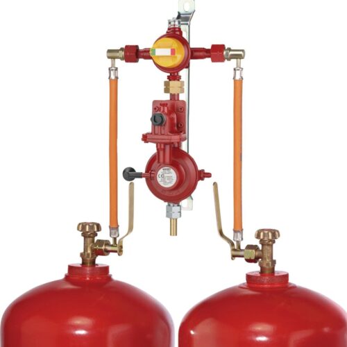 GOK 2-Flaschenanlage, 4kg/h, 50mbar, PS 16bar, GF AUV Sichtanzeige OPSO PRV