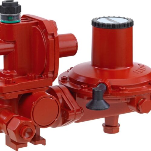 GOK Gasregler NDR0516, IG G1/2 x IG G1/2-90G OPSO PRV, 6-12kg/h, 50mbar