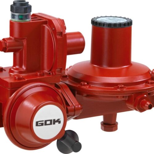 GOK Gasregler BHK052, GF x RVS15 OPSO PRV, 12kg/h, 50mbar