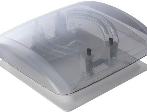 MPK VisionVent S eco (Modell 27) Dachhaube, 28x28cm, Rauchglas, grau, mit Netz