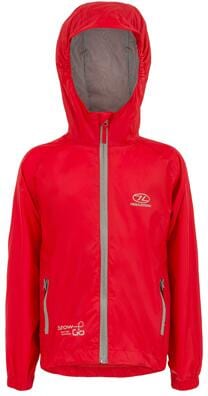 Highlander Stow and Go Kids Regenjacke, rot, 5-6 Jahre