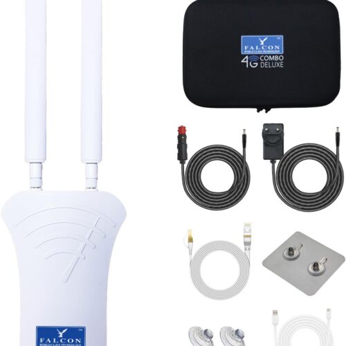 Falcon 4G Combo V3 LTE Außenantenne Deluxe inkl. integriertem 150Mbit/s Router und Zubehörpaket