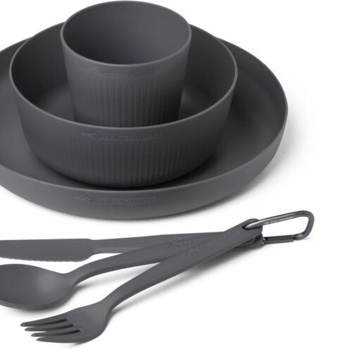 Sea to Summit Camp Geschirr-Set, 6-teilig, mit Meshsack, Charcoal
