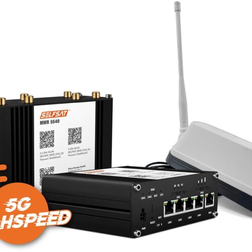 SELFSAT MWR 5540 5G Cat 12 WLAN Router, bis 2,6 Gbps, inkl. SHARK 5G Antenne, weiß